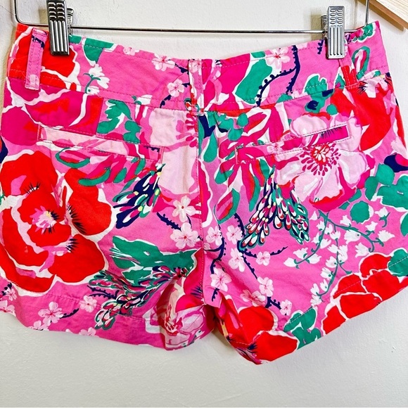 Lilly Pulitzer A Thing Called Love Floral Callahan Shorts 0 Bright Preppy Pink - Picture 9 of 12